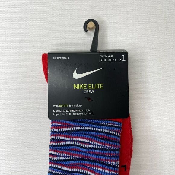 NWT Nike Elite Crew Basketball Socks - Small (3Y-5Y) (WMN 4-6) - Picture 5 of 7